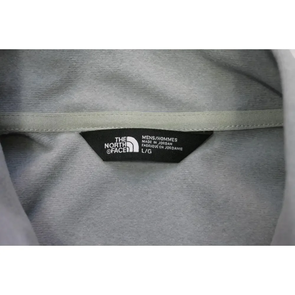 North Face Fleece 1/4 Zip Athetic Jacket‎ Long Sleeve Gray Mens Size Large